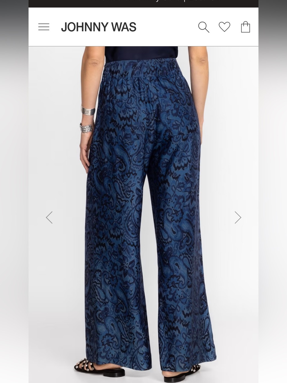 Johnny Was Wide-Leg Pleat Pant
